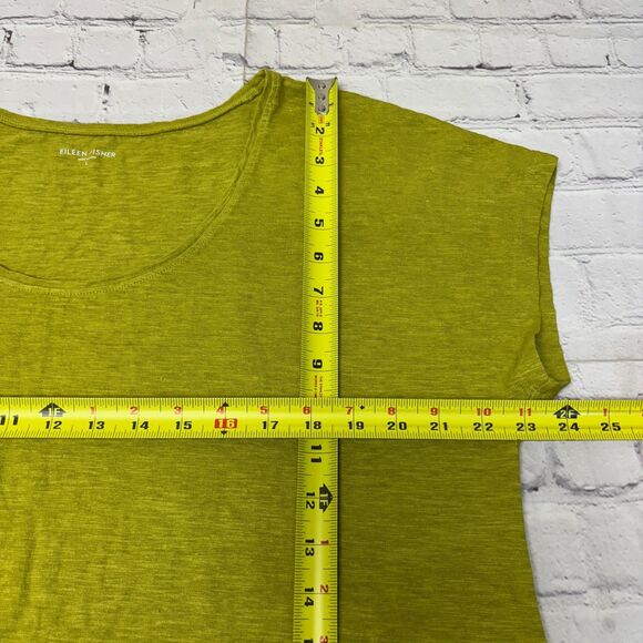 Eileen Fisher Cap Sleeve Tee T-Shirt Top Size Large D042 -18 - Picture 3 of 11